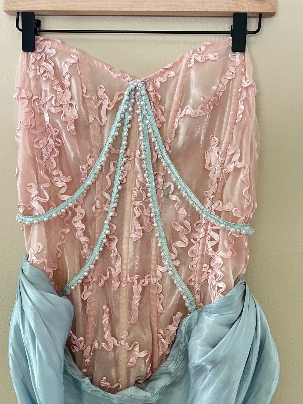 Lacemade pearl blossom Evening Dress corset mermaid princess whimsical sexy prom - Picture 5 of 14